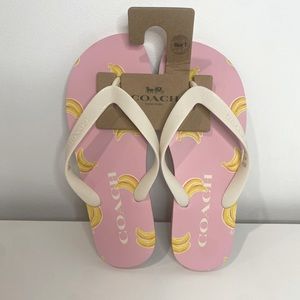Coach Zak Banana Flip Flops size 7